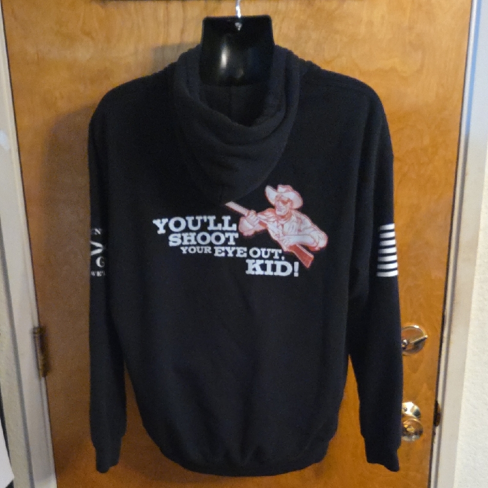 Grunt Style "You'll Shoot Your Eye Out Kid", Pullover Hoodie - Black‎ XL